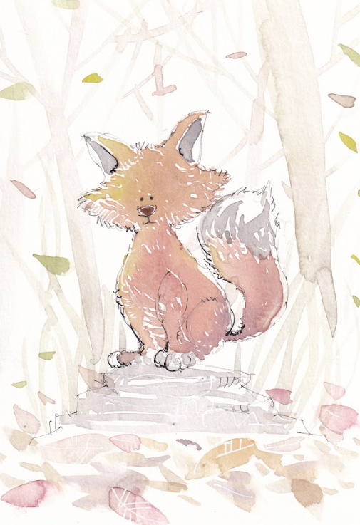 Fox in the Fall - Watercolor - Signed Prints