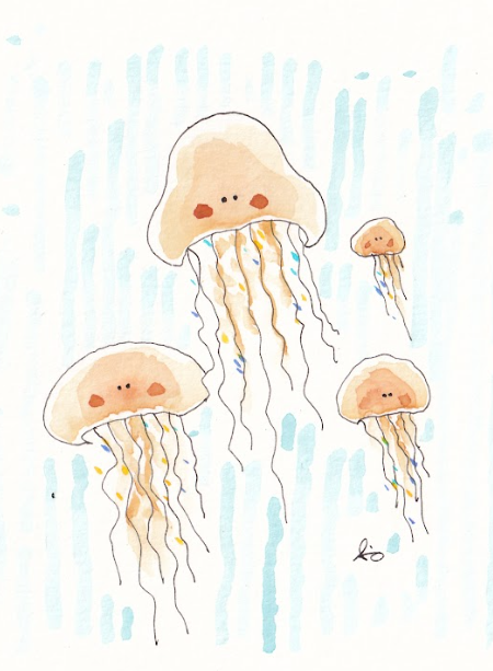 Jellyfish - Watercolor - Signed Prints