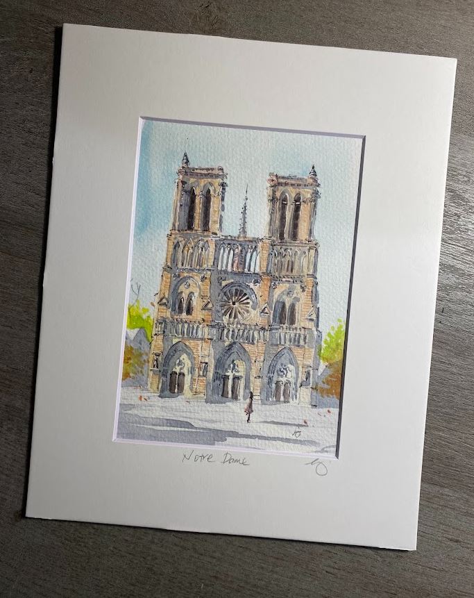 Notre Dame de Paris - Watercolor - Signed Prints