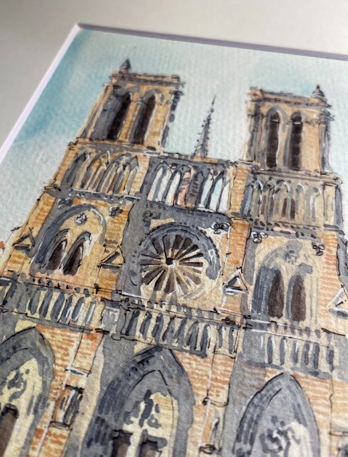 Notre Dame de Paris - Watercolor - Signed Prints